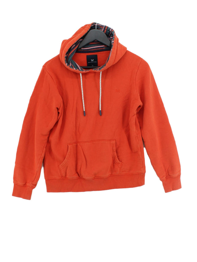 Crew Clothing Women's Hoodie UK 8 Orange 100% Cotton