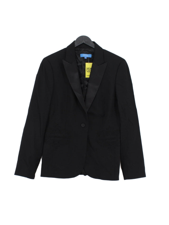 Escada Sport Women's Blazer UK 8 Black Wool with Rayon, Silk