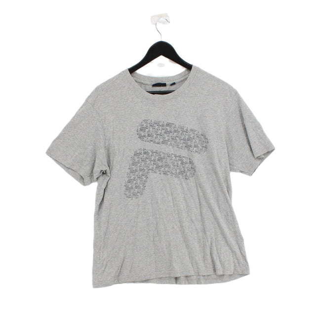 Fila Men's T-Shirt L Grey 100% Cotton