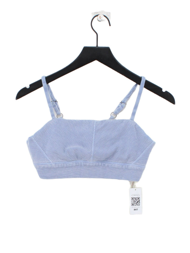 Fp Movement Women's Top S Blue Cotton with Lyocell Modal