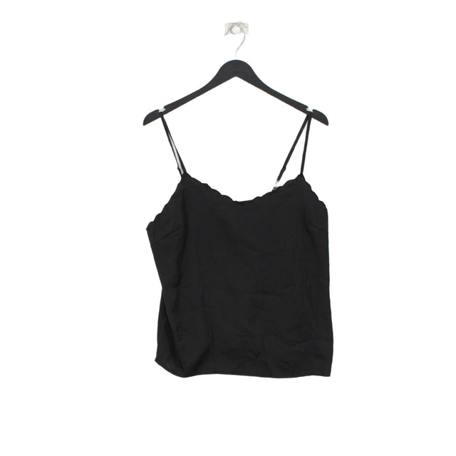 Topshop Women's T-Shirt UK 12 Black 100% Polyester