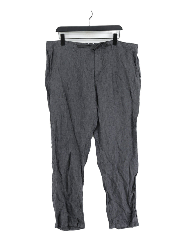 Next Women's Suit Trousers W 40 in Grey 100% Linen