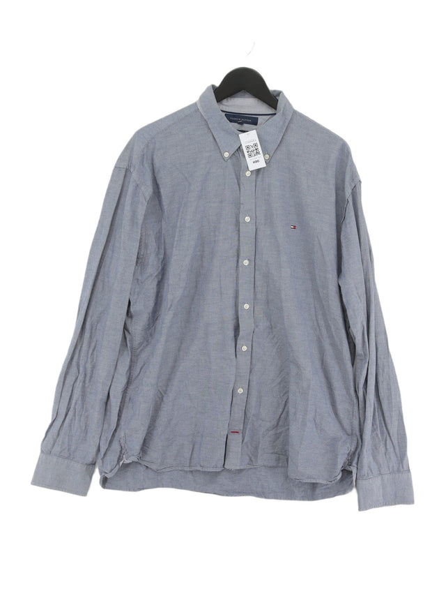 Tommy Hilfiger Men's Shirt XXL Blue 100% Cotton