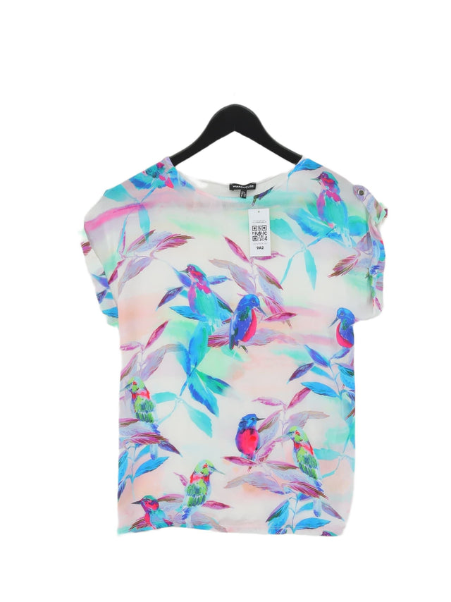 Warehouse Women's T-Shirt UK 8 Multi Polyester with Viscose