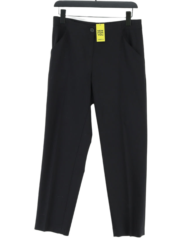 Jaeger Women's Suit Trousers UK 10 Black Wool with Elastane