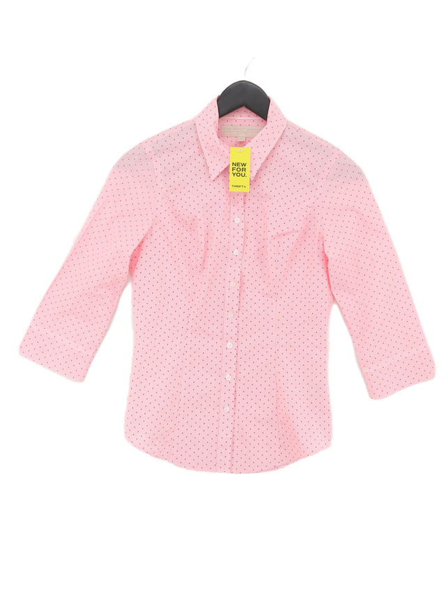 FWM (Fenn Wright Manson) Women's Shirt XS Pink Cotton with Elastane, Polyester