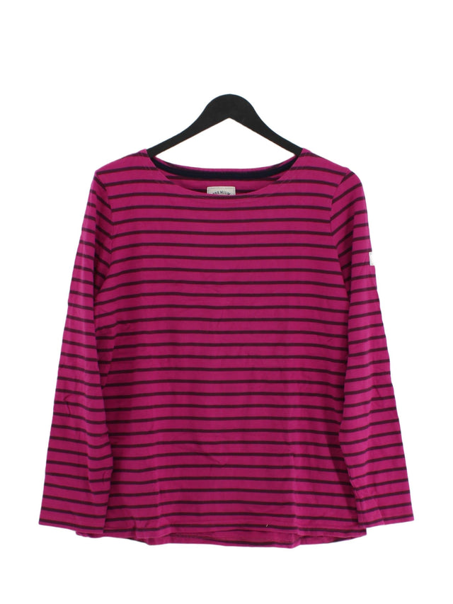 Joules Women's T-Shirt UK 14 Pink 100% Cotton