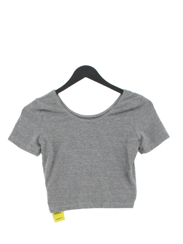 American Apparel Women's Top M Grey Polyester with Cotton, Elastane, Rayon