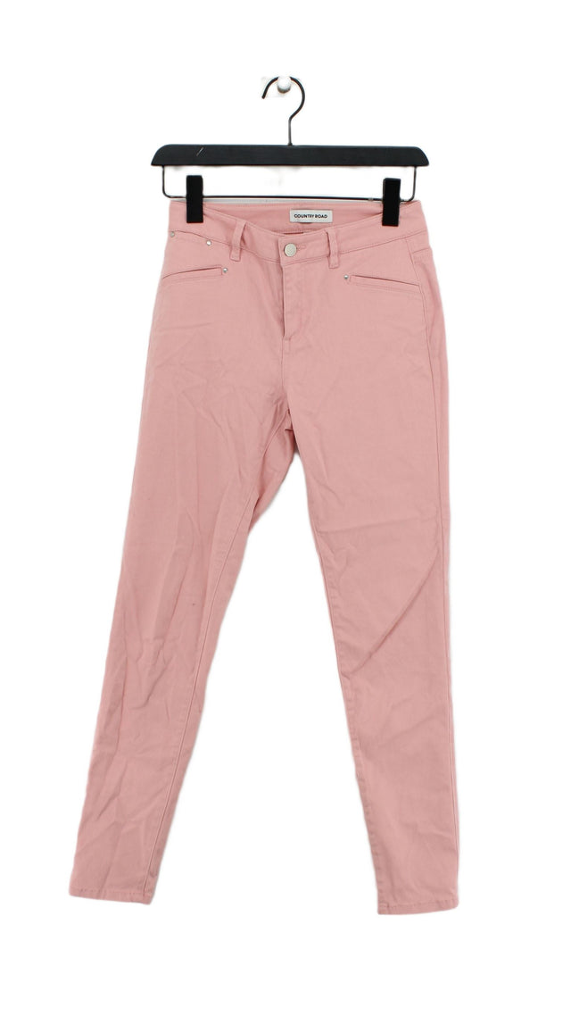 Country Road Women's Suit Trousers UK 6 Pink Cotton with Lyocell Modal