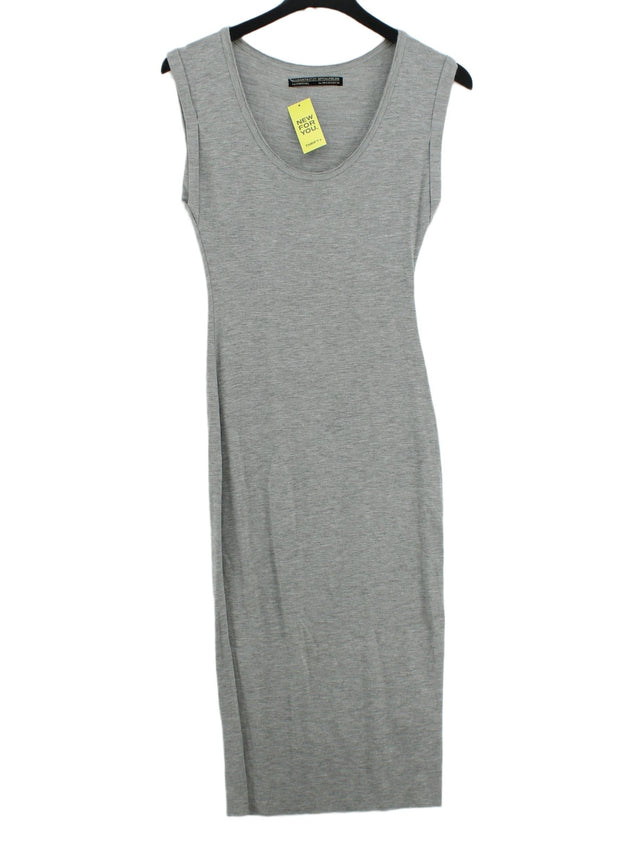 AllSaints Women's Midi Dress UK 6 Grey Viscose with Elastane