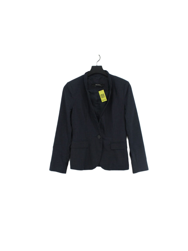 Zara Women's Blazer UK 10 Blue 100% Other