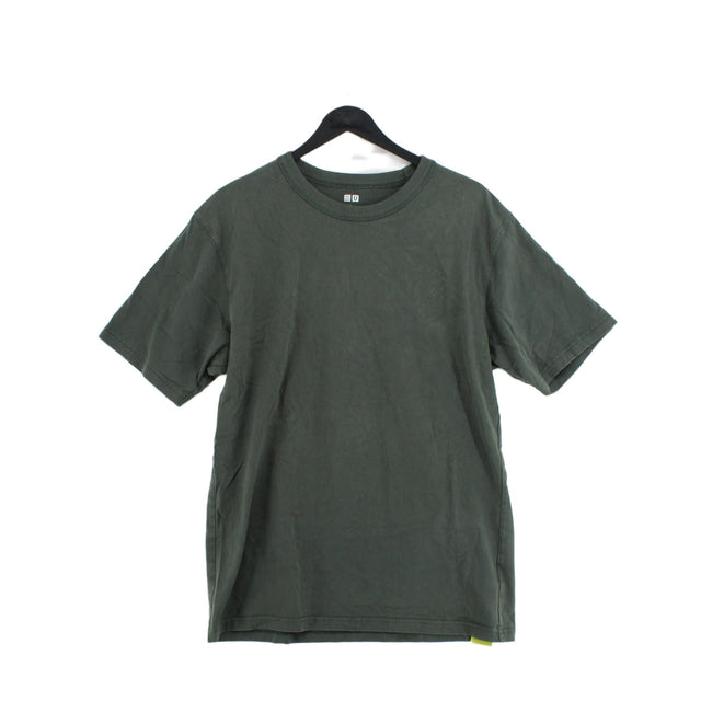 Uniqlo Men's T-Shirt L Green 100% Cotton