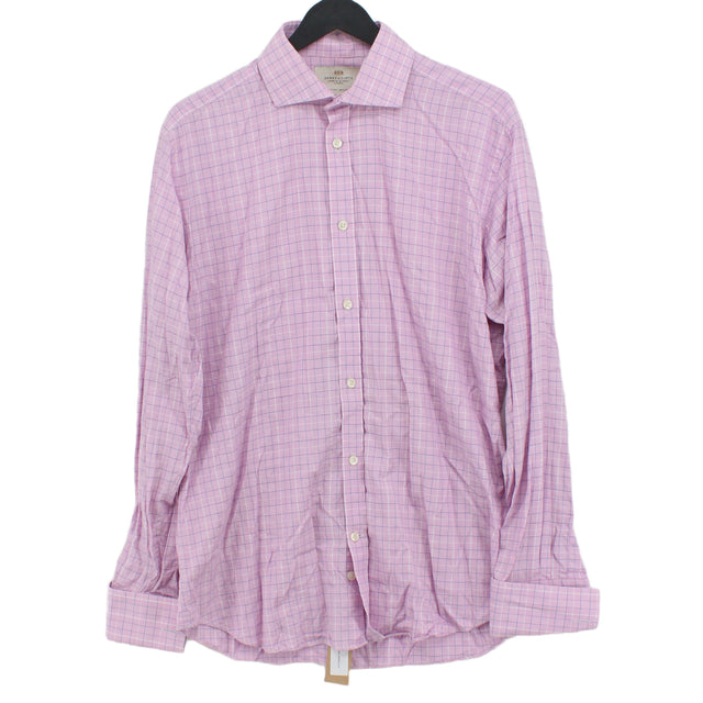 Hawes & Curtis Men's T-Shirt Collar: 15.5 in Pink 100% Cotton