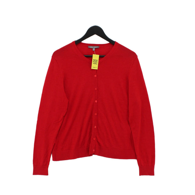 Laura Ashley Women's Cardigan UK 18 Red Other with Silk