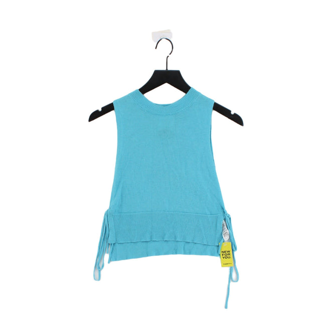 Collusion Women's Top UK 10 Blue 100% Acrylic