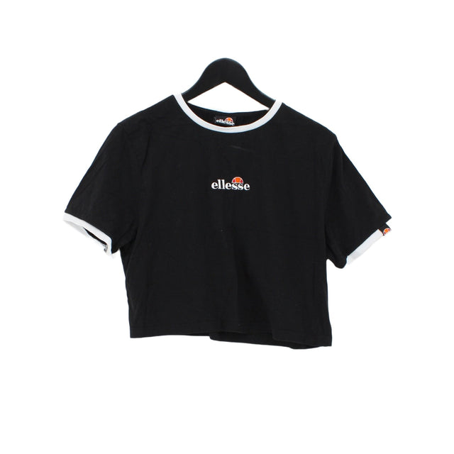 Ellesse Women's Top UK 12 Black Cotton with Other