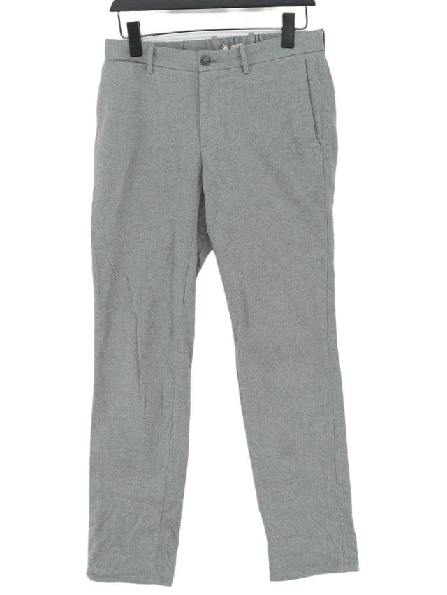 MNG Women's Suit Trousers UK 10 Grey 100% Cotton