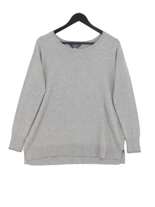 Joules Women's Jumper UK 10 Grey Polyester with Viscose, Wool