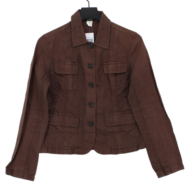 J. Crew Women's Jacket M Brown Linen with Cotton