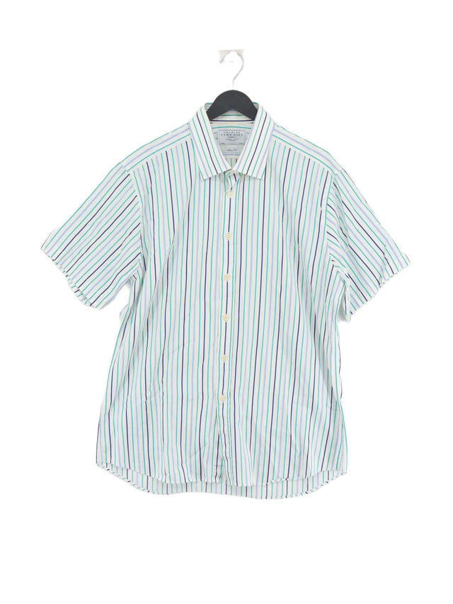 Charles Tyrwhitt Men's Shirt Chest: 43 in White 100% Cotton