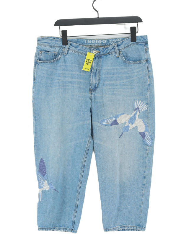 Indigo Women's Jeans UK 16 Blue 100% Cotton