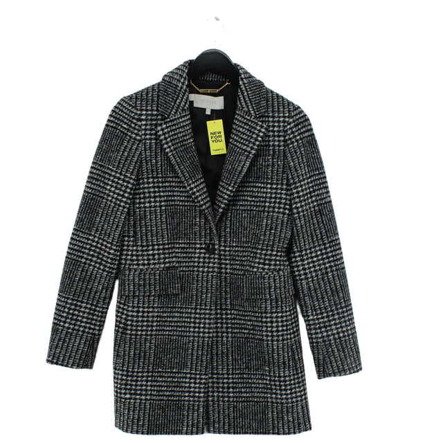 Hobbs Women's Coat UK 8 Black Polyester with Acrylic, Rayon, Viscose, Wool