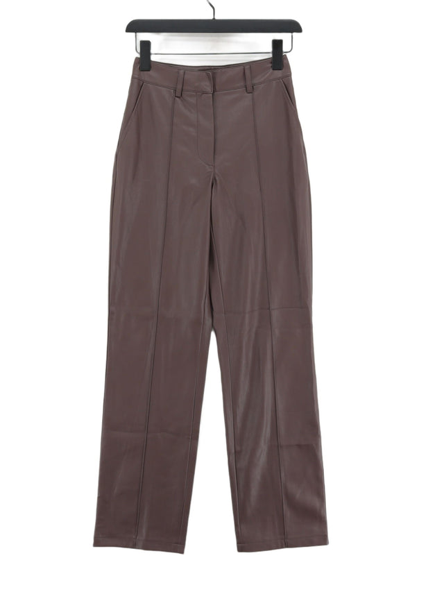 NA-KD Women's Suit Trousers UK 4 Brown 100% Polyester