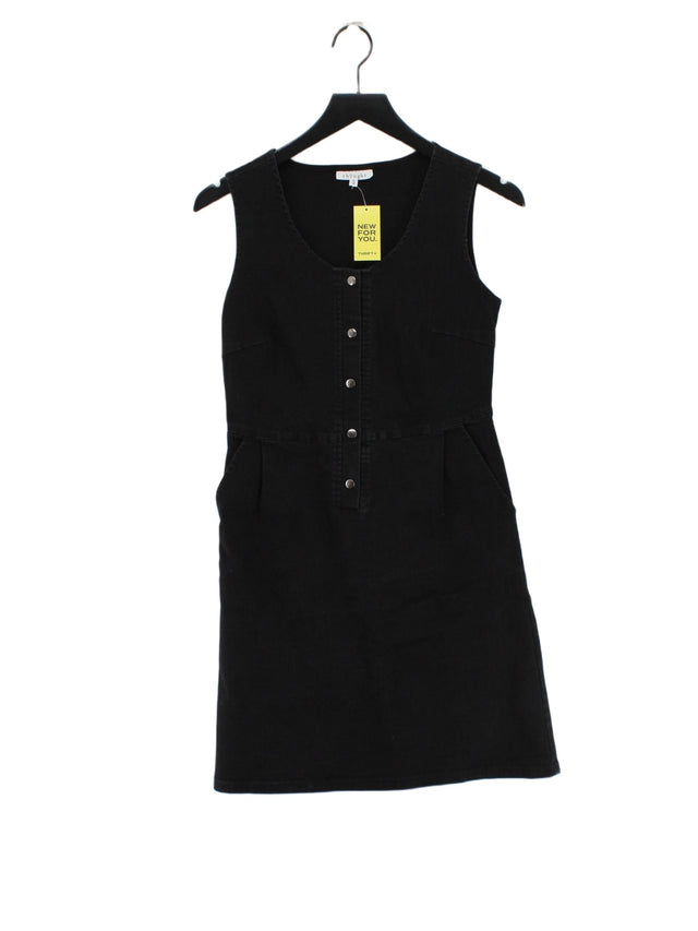 Thought Women's Midi Dress UK 8 Black Cotton with Elastane