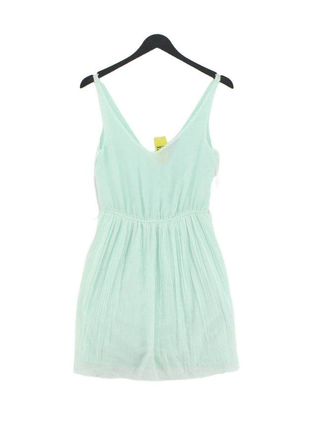 Zara Women's Midi Dress S Green 100% Polyester