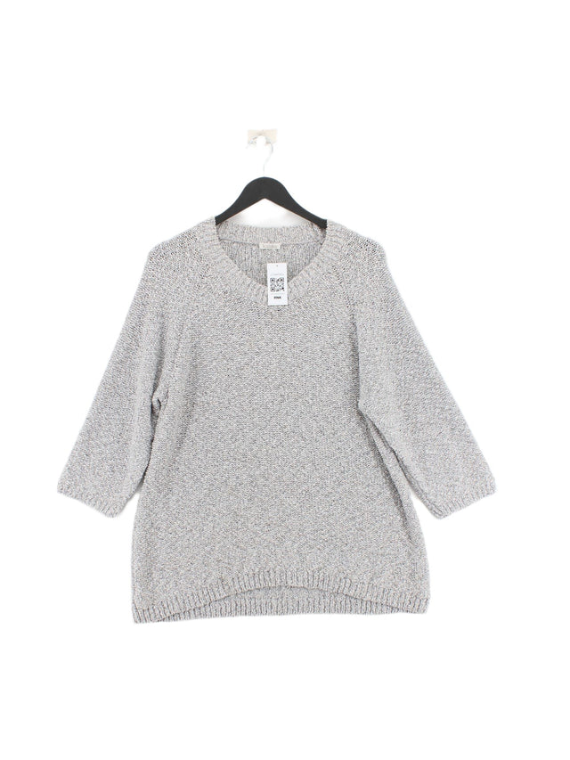 Kaliko Women's Jumper UK 18 Grey Cotton with Other, Polyester