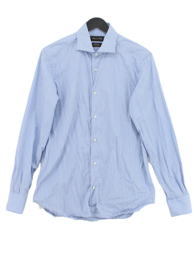 Massimo Dutti Men's Shirt Chest: 38 in Blue 100% Cotton