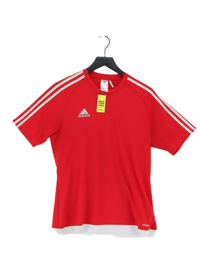 Adidas Men's T-Shirt M Red 100% Polyester