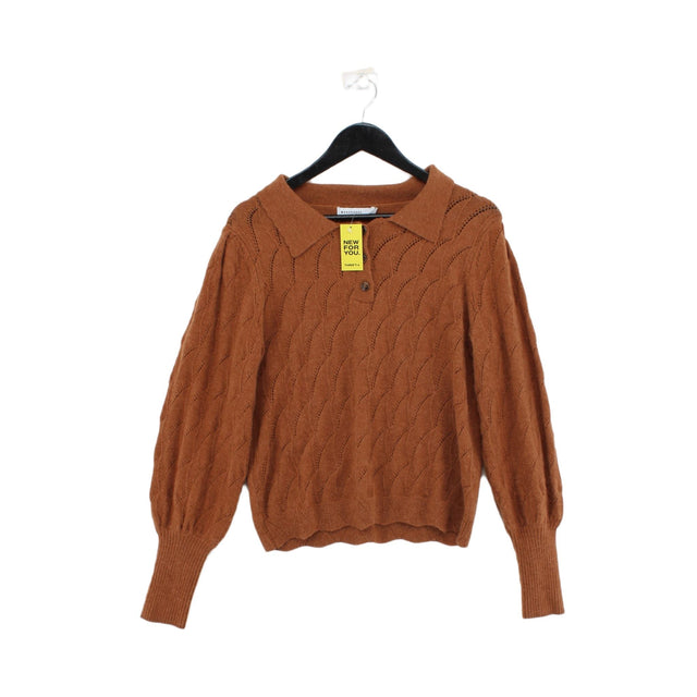 Warehouse Women's Jumper L Brown Acrylic with Polyamide, Polyester