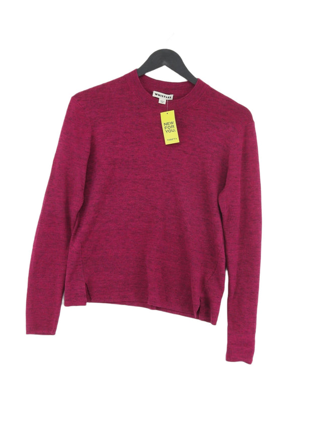 Whistles Women's Jumper UK 12 Purple Cotton with Polyester
