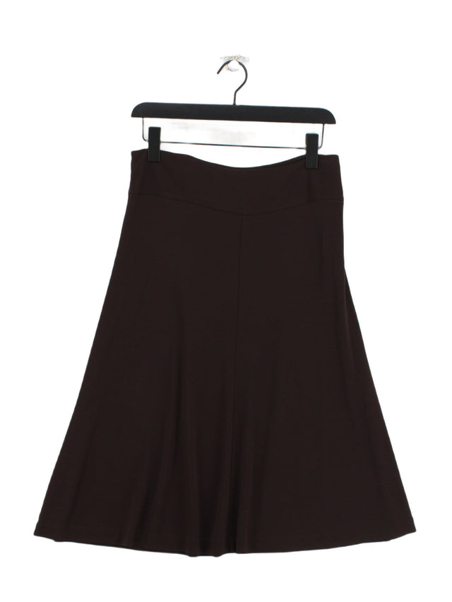 Country Rose Women's Midi Skirt S Brown Viscose with Polyester, Rayon
