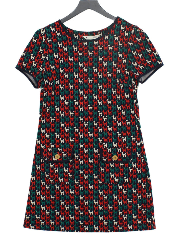 Yumi Women's Midi Dress UK 10 Multi Cotton with Elastane, Polyester