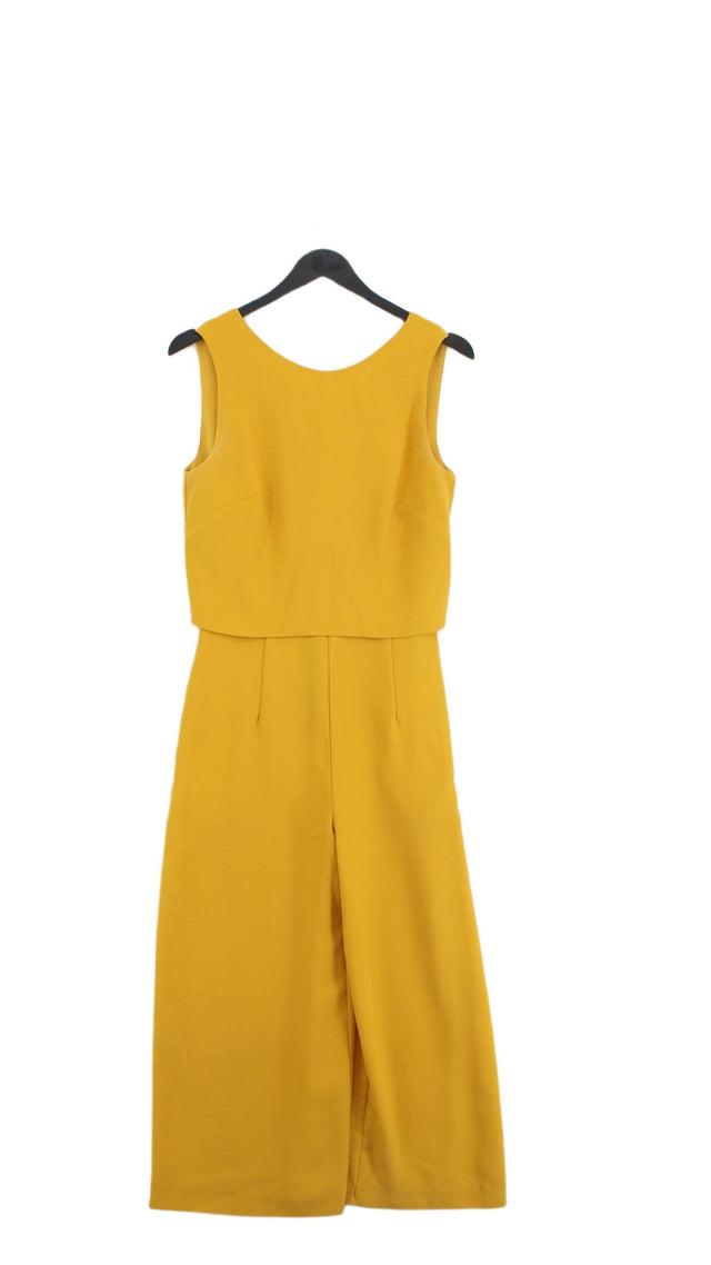 Warehouse Women's Jumpsuit UK 8 Yellow 100% Polyester