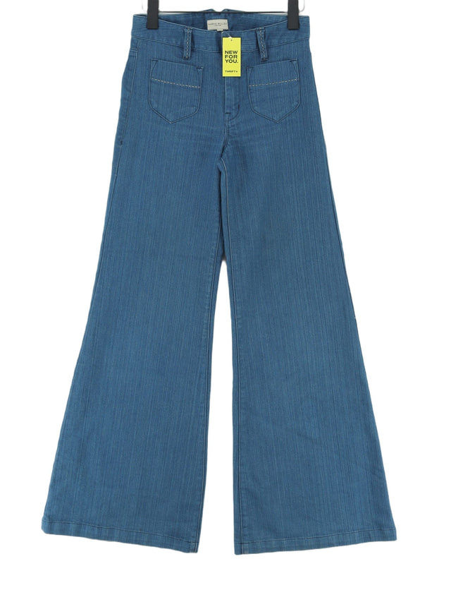 Karen Millen Women's Jeans UK 8 Blue Cotton with Elastane, Polyester
