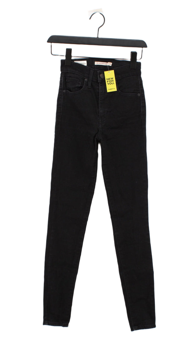 Levi’s Women's Jeans W 24 in Black Cotton with Elastane, Polyester