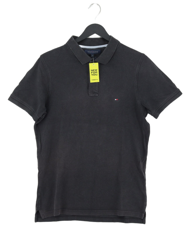 Tommy Hilfiger Men's Polo M Black 100% Cotton