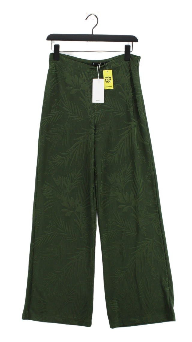 MNG Women's Trousers M Green Elastane with Polyester