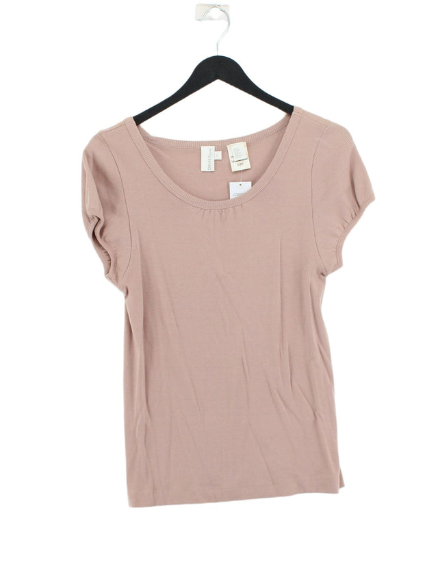 DKNY Women's T-Shirt L Pink 100% Cotton