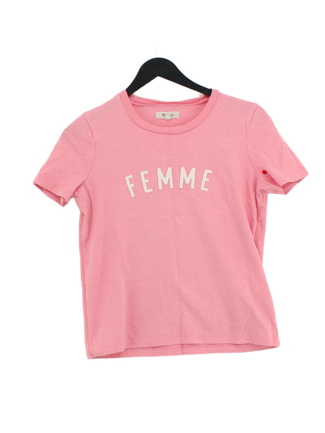 Madewell Women's T-Shirt XXS Pink 100% Cotton