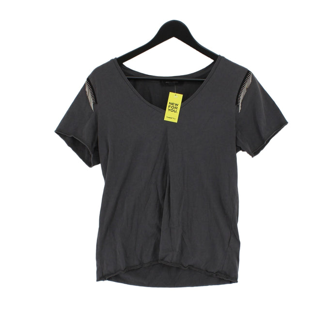 AllSaints Women's T-Shirt M Grey 100% Cotton