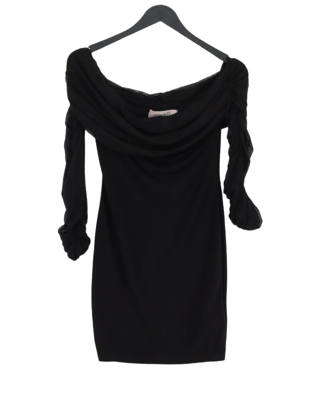 Club London Women's Midi Dress UK 8 Black Polyester with Elastane