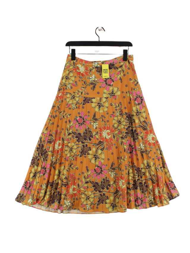 Oasis Women's Maxi Skirt UK 12 Orange 100% Polyester