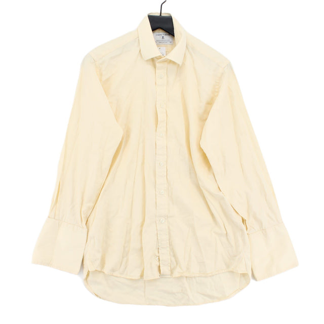 Joseph Turner Men's Shirt Chest: 38 in Yellow 100% Cotton