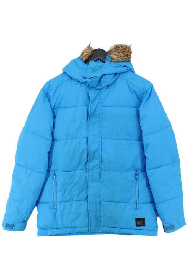 Quiksilver Women's Coat UK 14 Blue 100% Polyester