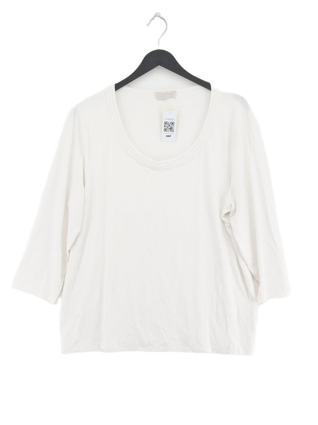 Windsmoor Women's Top L White Viscose with Elastane