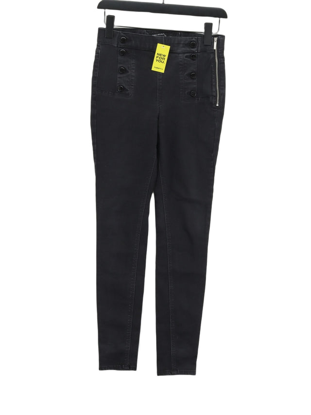 Karen Millen Women's Suit Trousers UK 8 Black Cotton with Elastane, Polyester